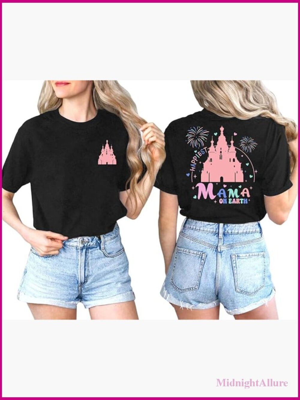 Mama Graphic Tee Funny Mom Gift T-Shirt Short Sleeve Crewneck Cotton Blend